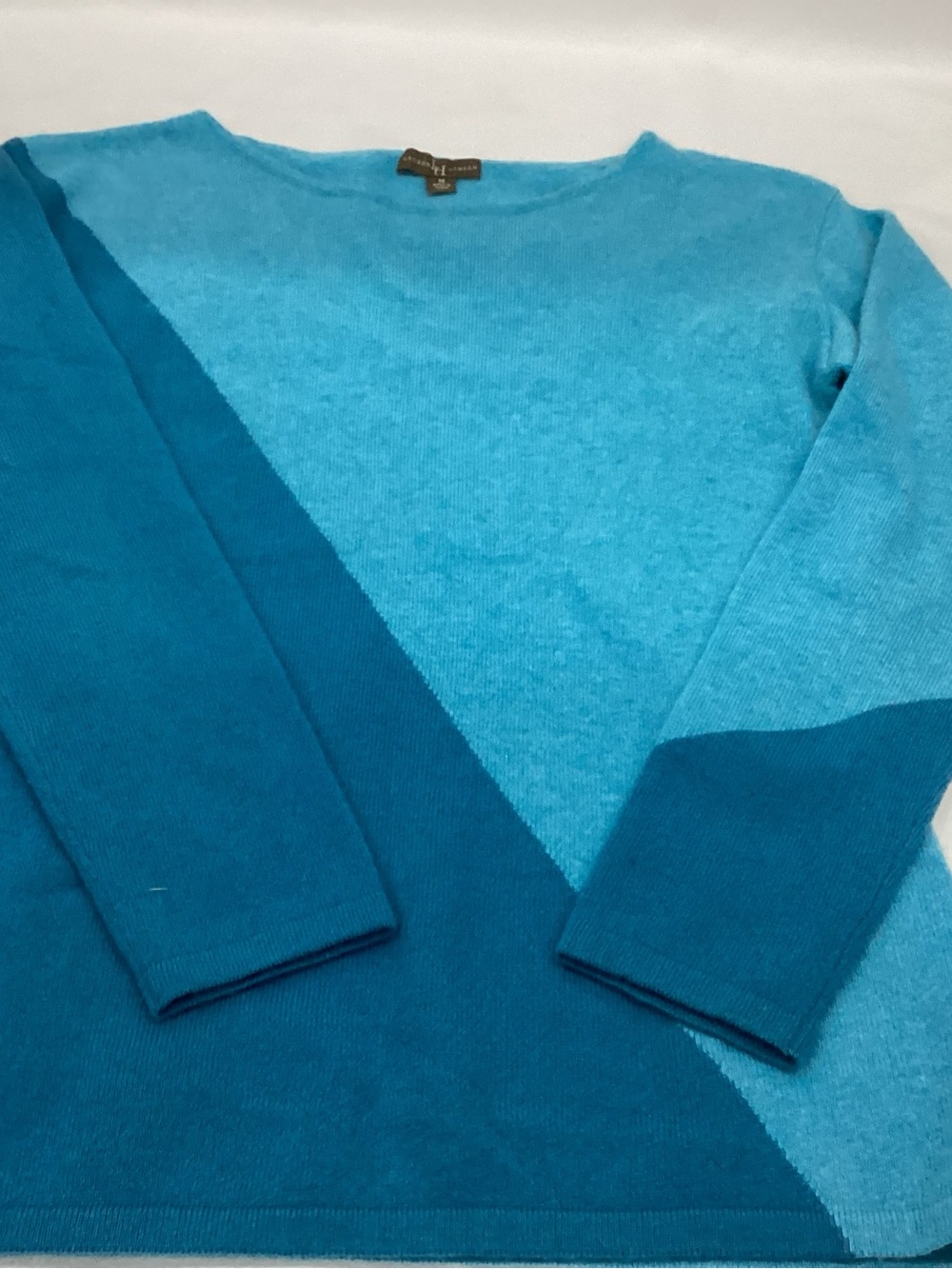 Women's Teal Colorblock Sweater